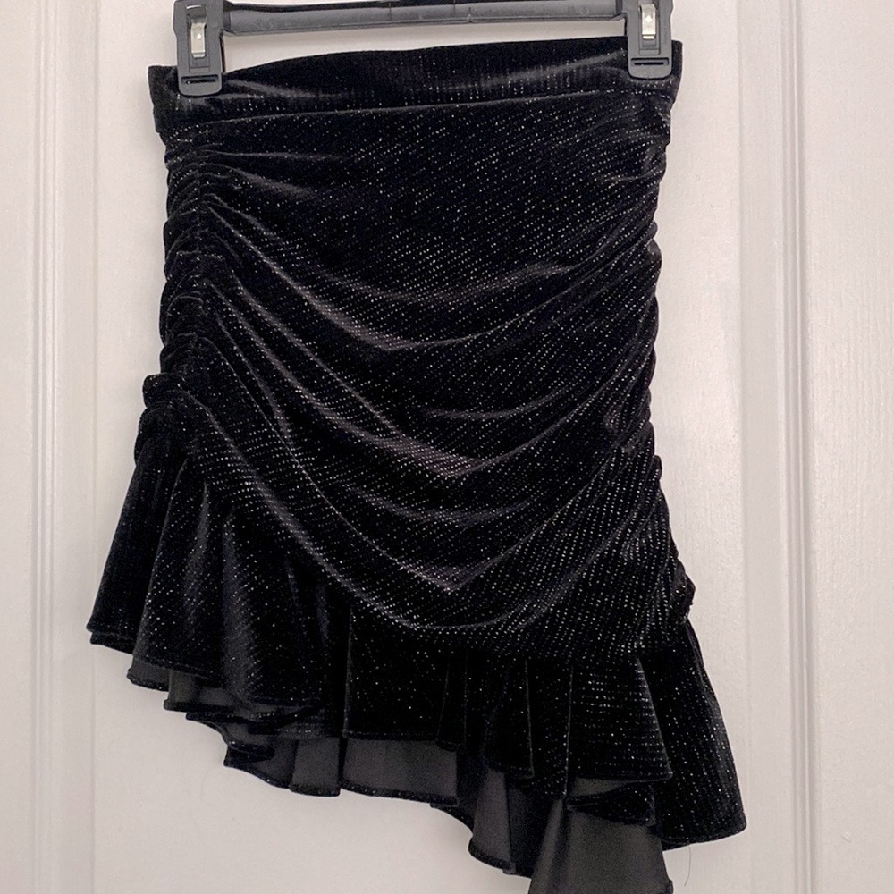 Zara velvet shiny skirt